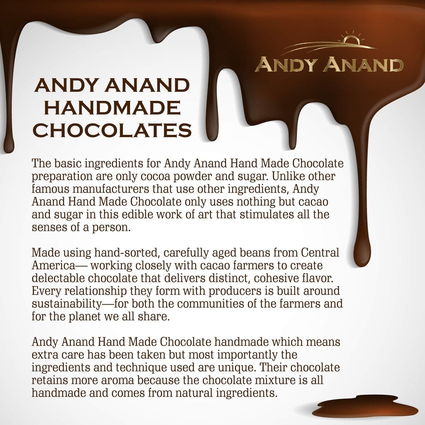 Andy Anand Assorted Belgian Chocolate Truffles Gift Box, 16 pc – Handmade Creamy Filled Gourmet Chocolates, Birthday & Holiday Gift Box - - Food & Beverages > Desserts & Sweets > Chocolate