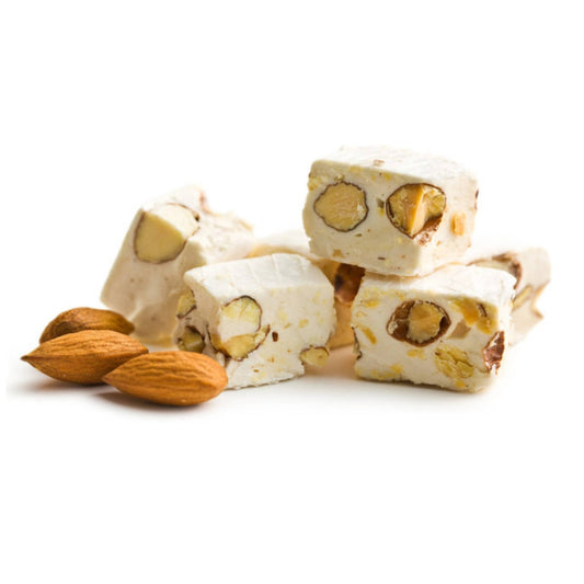 Andy Anand Sugar-Free Roasted Almond Nougat Brittle, 18 pc, 7 oz – Gluten-Free Keto Italian Torrone, Diabetic-Friendly Gourmet Gift Box - - Food & Beverages > Desserts & Sweets > Nougat