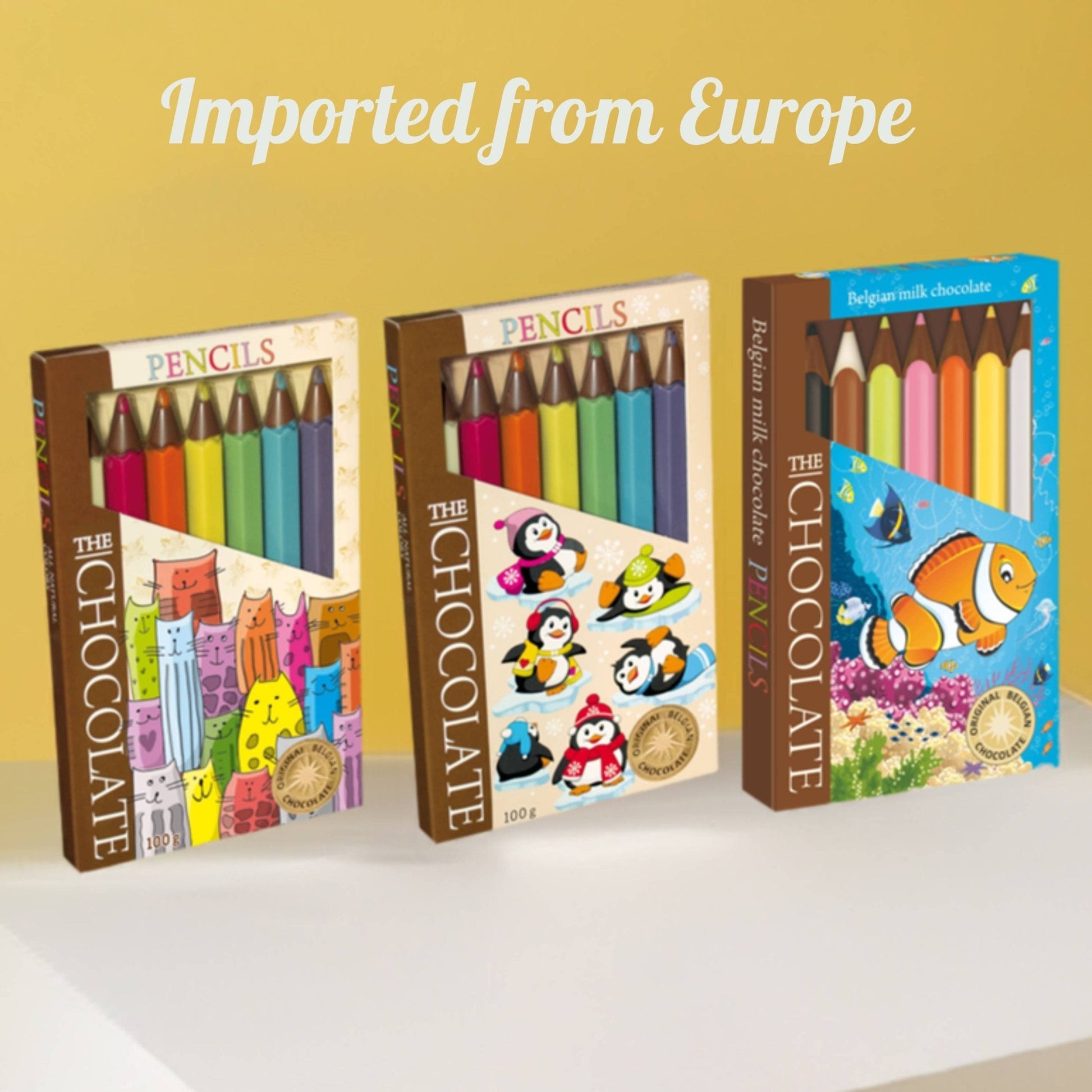 Andy Anand Milk Chocolate Crayon Boxes, 3-Pack, 21 pc – Fun Kids Chocolate Gift, 60% Cocoa Butter, Birthday, Easter & Holiday Gift Box - - Food & Beverages > Desserts & Sweets > Chocolate