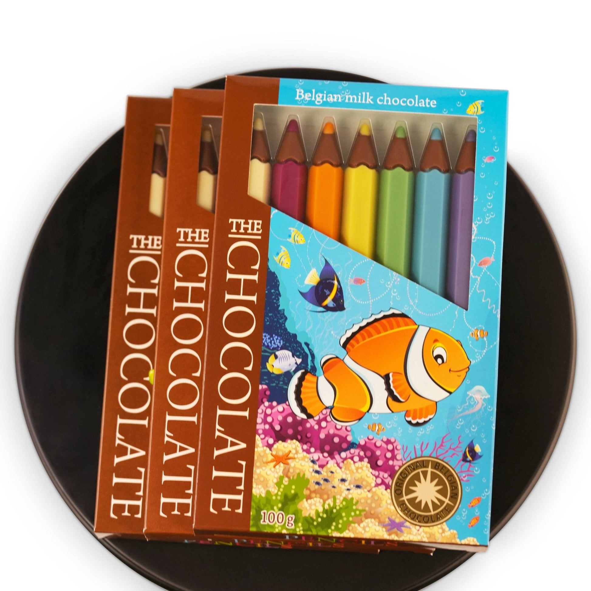 Andy Anand Milk Chocolate Crayon Boxes, 3-Pack, 21 pc – Fun Kids Chocolate Gift, 60% Cocoa Butter, Birthday, Easter & Holiday Gift Box - - Food & Beverages > Desserts & Sweets > Chocolate