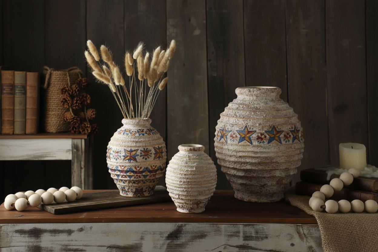 Antique Stoneware Vase - - vase