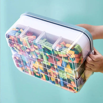 Stackable Building Blocks Storage Box with Handle Kia Day Design