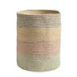 12" Handmade Natural Cotton Multicolored Woven Planter - - Decor