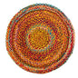 3'x 3'Hand Braided Boho Colorful Chindi Round Rug - - Decor