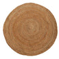 4'x 4'Hand Braided Boho Jute Round Rug - - Decor