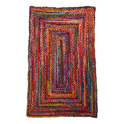 Handmade Braided Cape Cod Coastal Jute Rug - - rug