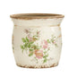 8" Tuscan Ceramic Floral Print Planter - - Decor
