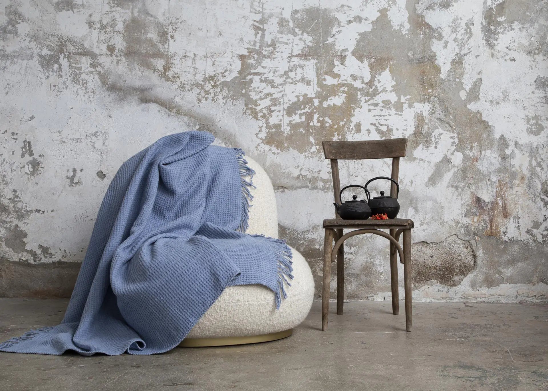 Aksu Brighton Collection Waffle Tv Blanket 130X170 Light Blue Kia Day Design