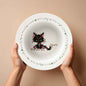 Christmas Cat Tangled in Lights Bowl – 8.5" Holiday Dinnerware - 8.5” Bowl - Collectible Bowls, Plates, & Platters