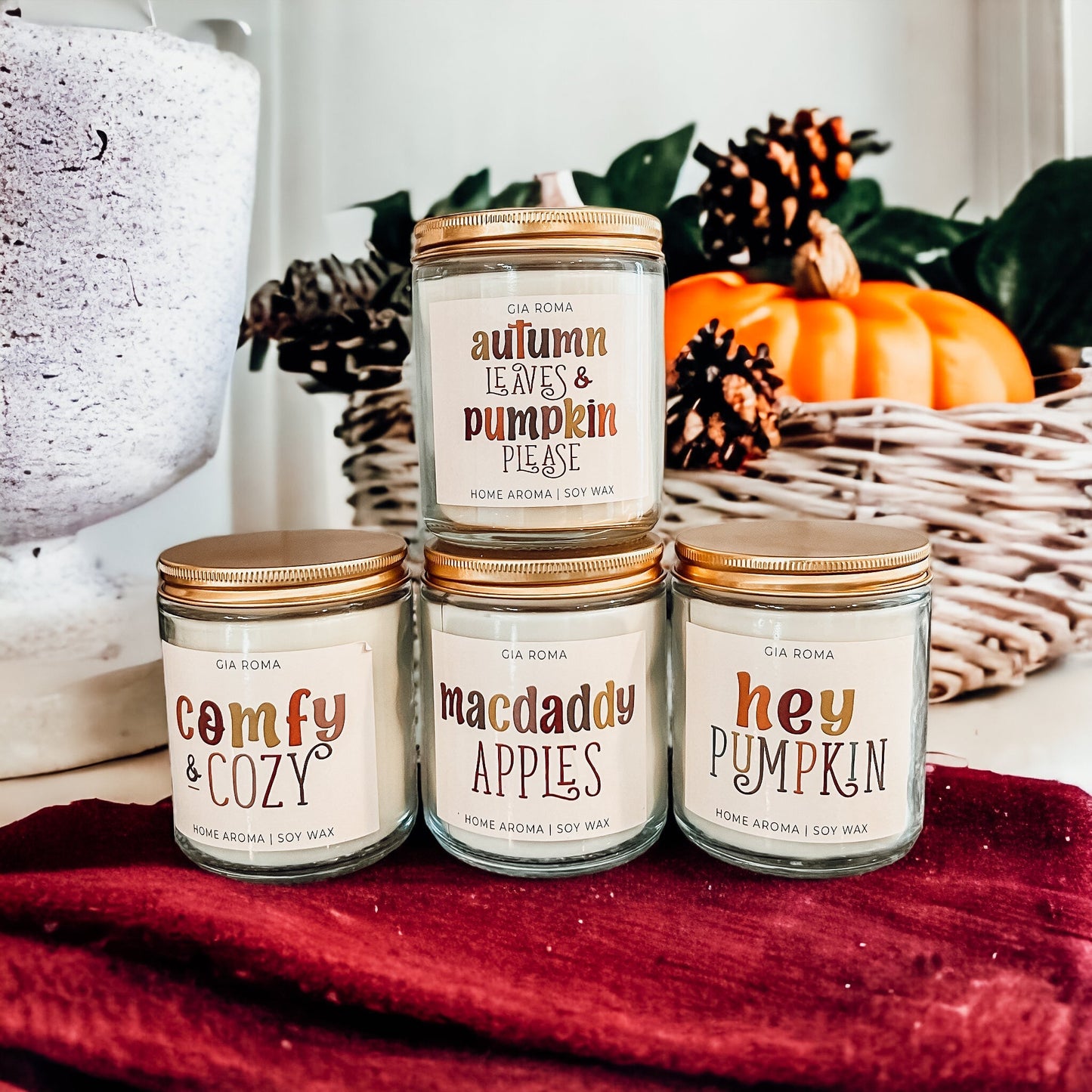 Fresh Macintosh Apple Soy Candle - - candle