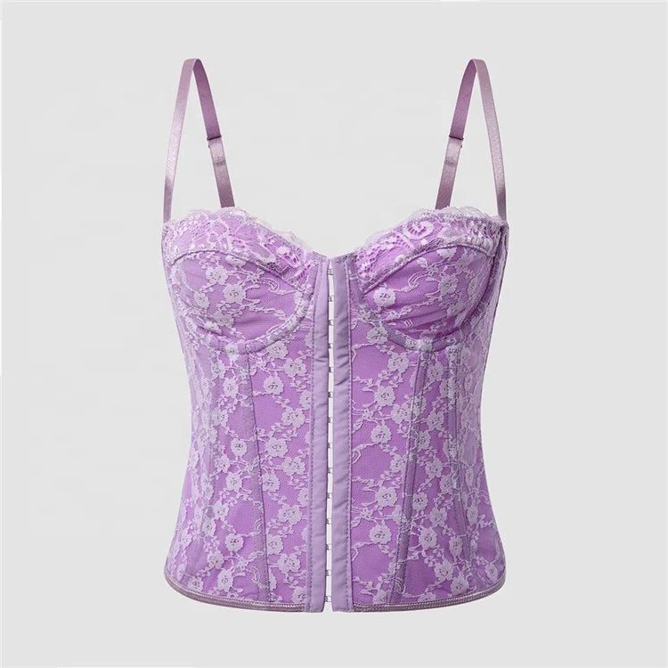 Cropped Tank Top Corset Bustiers