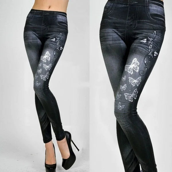 Ladies Floral Jeans