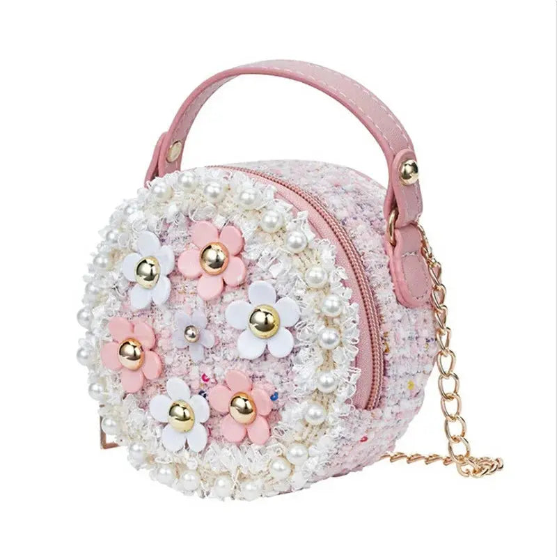 Little Girls Shoulder Crossbody Flower Bag