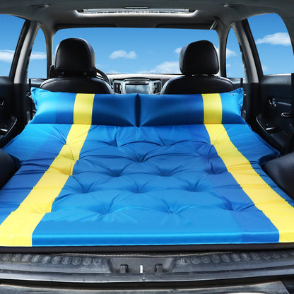 Suede Fabric Automatic Inflatable Car Air Bed for SUV Back Seat