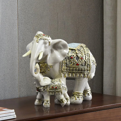 Home Decor Design Elephant Ceramic Animal Figure Statue