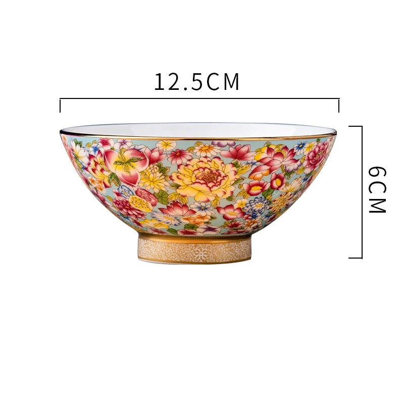 Chinese Enamel Ceramic Tableware E-5 inch bowl