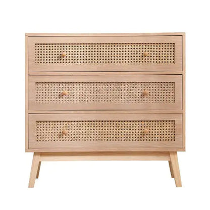 3-Drawer Rattan Storage Cabinet - Kia Day Design