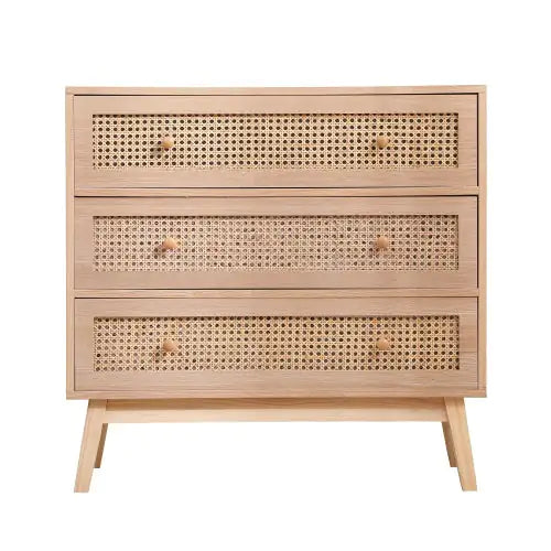 3-Drawer Rattan Storage Cabinet - Kia Day Design