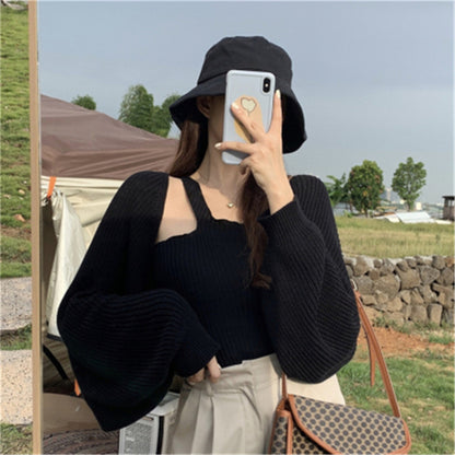 Autumn Chic Loose Knit Cardigan - Black One size - Women's Fashion - Women's Clothing - Sweaters - Cardigans