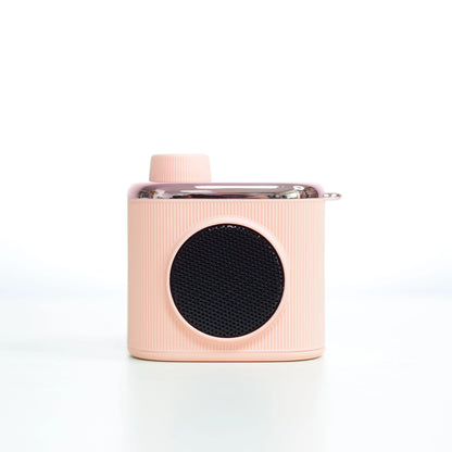 Retro Speaker Portable Mini Bass Loud Speaker Wireless Hi Fi Wireless Speakers Pink