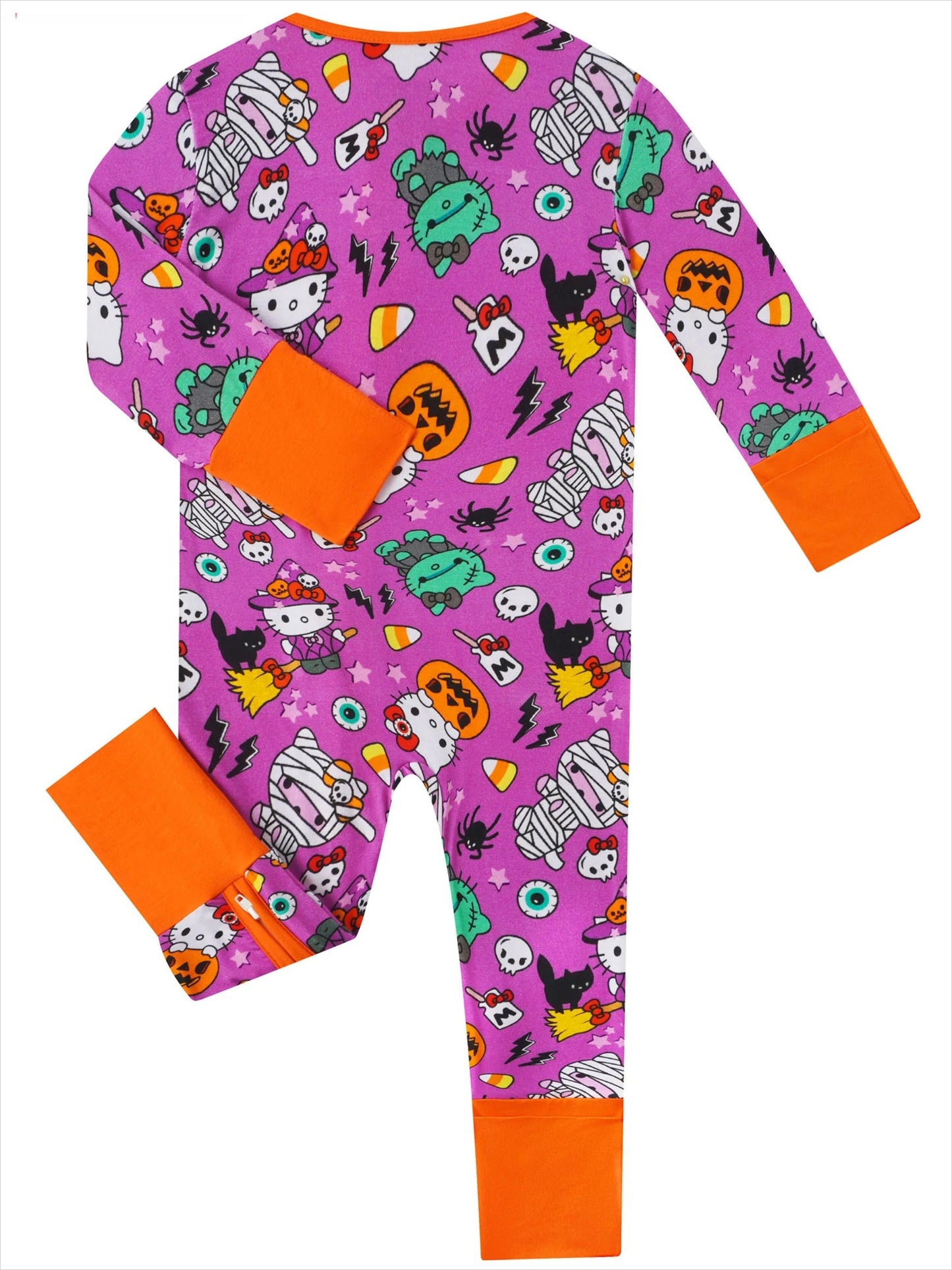 PoshTOT Sanrio Hello Kitty Milk Bamboo Baby Convertible Zippy Romper - - Zippy Romper