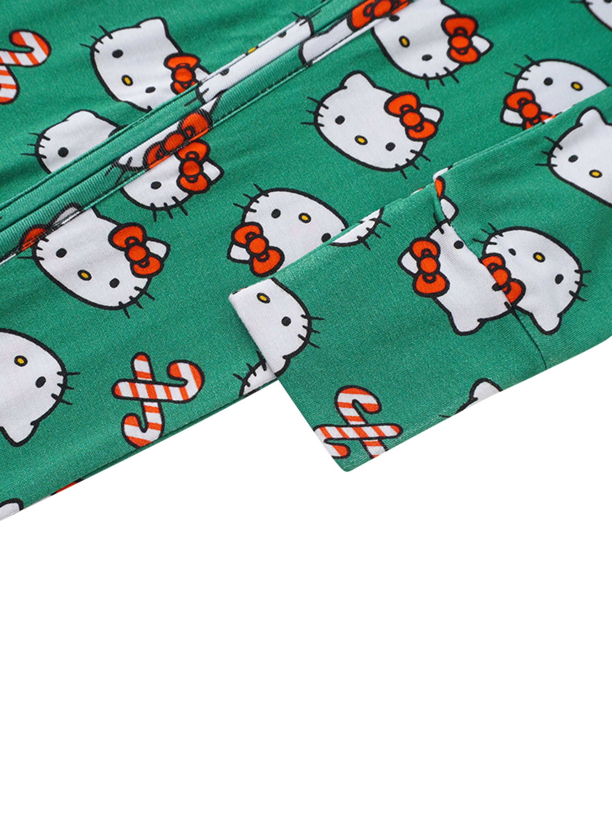 PoshTOT Sanrio Hello Kitty Green Bamboo Baby Convertible Zippy Romper - - Zippy Romper