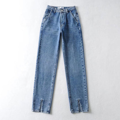 American Retro High-Waisted Jeans - Navy Blue XS - Women's Fashion - Women's Clothing - Bottoms - Jeans