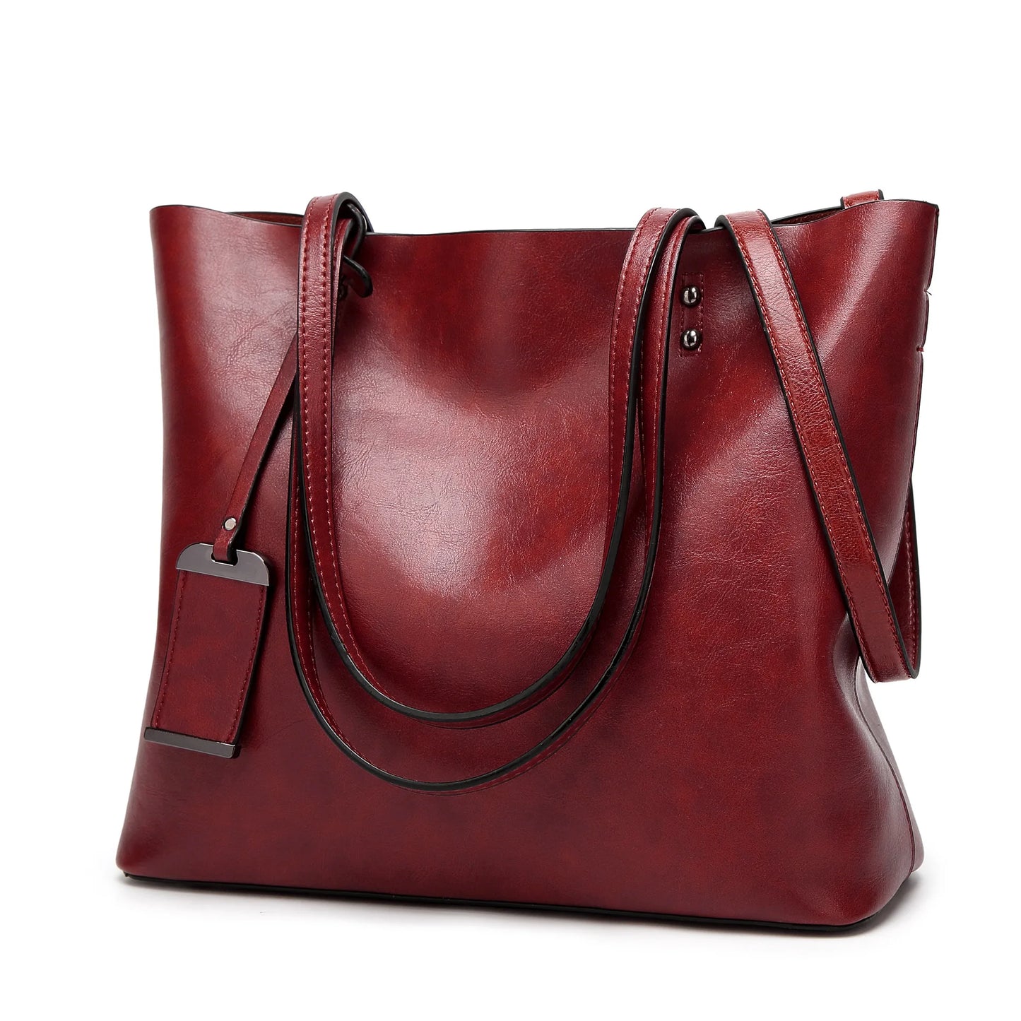 PU Leather Large Capacity Handle Shoulder Bag for Women