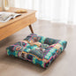 Japanese-Style Cotton Futon Floor Cushion (Round or Square) - Square 7 Style - Floor Cushion
