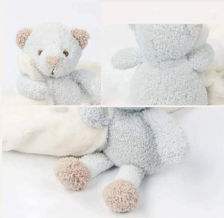 Newest Teddy Bear  Baby Soft Toy Blankets Security Baby Blanket With Plush Toy