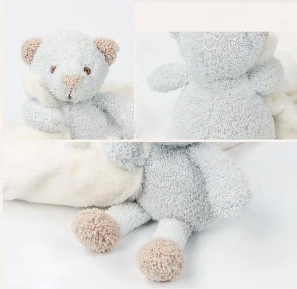 Teddy Bear Security Baby Blanket With Plush Toy