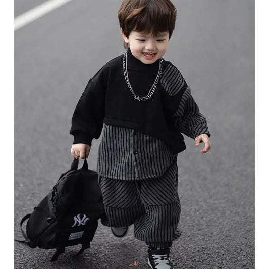 Boys Shirt and Pants Two-Piece Set