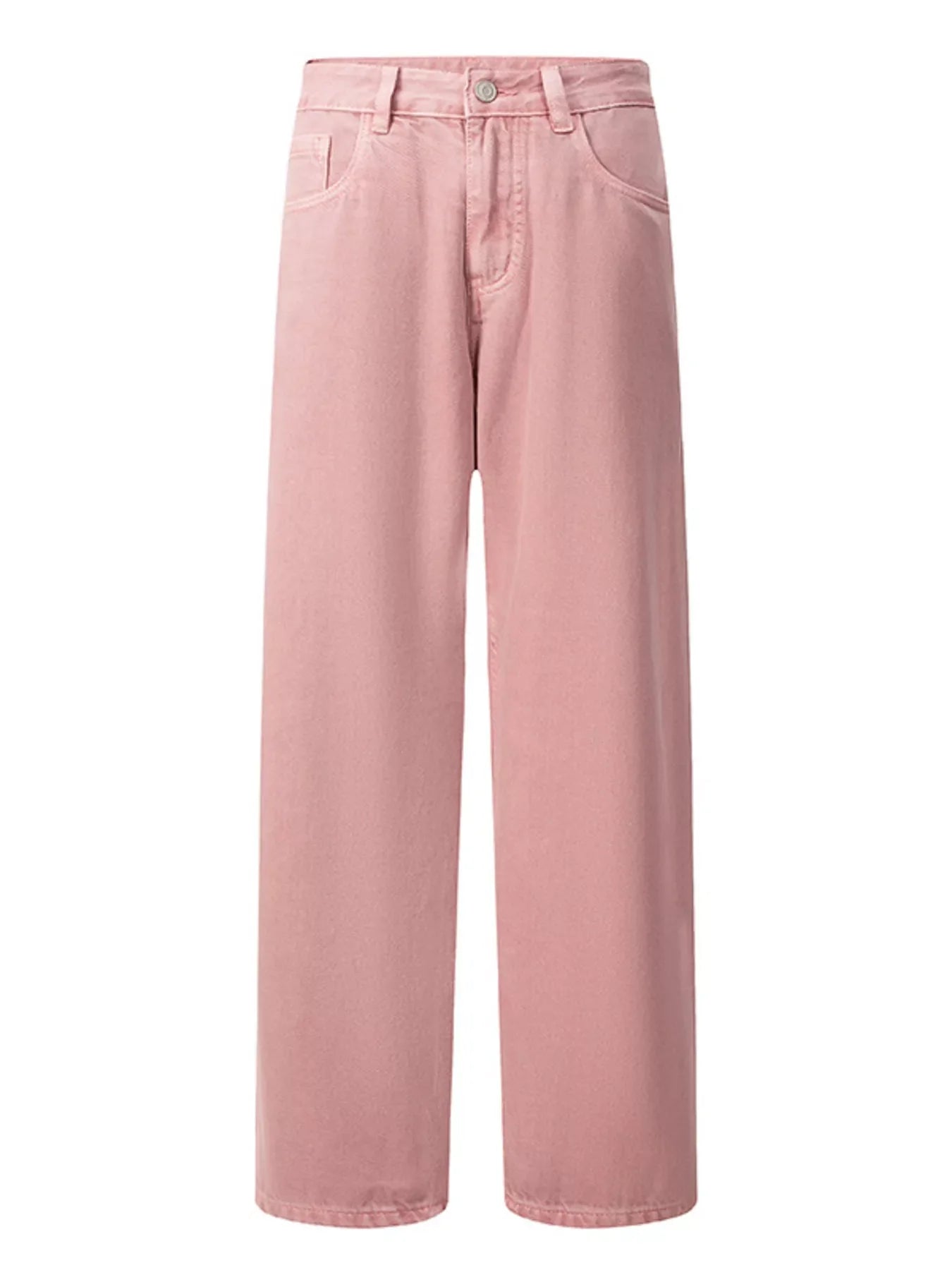 Men's Vintage Wash Wide Leg Jeans - -