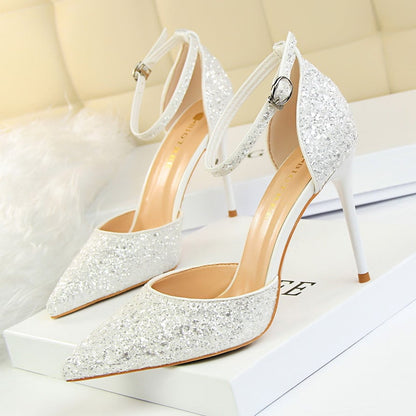 Sequin Stiletto High Heels