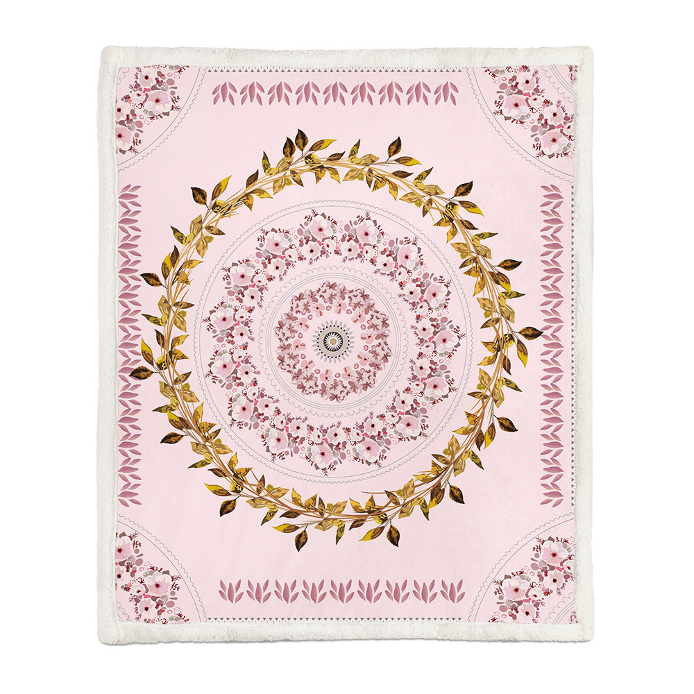 Chinese Floral Flannel Blanket – Soft Printed Throw in Multiple Sizes - 7 Style - Blankets