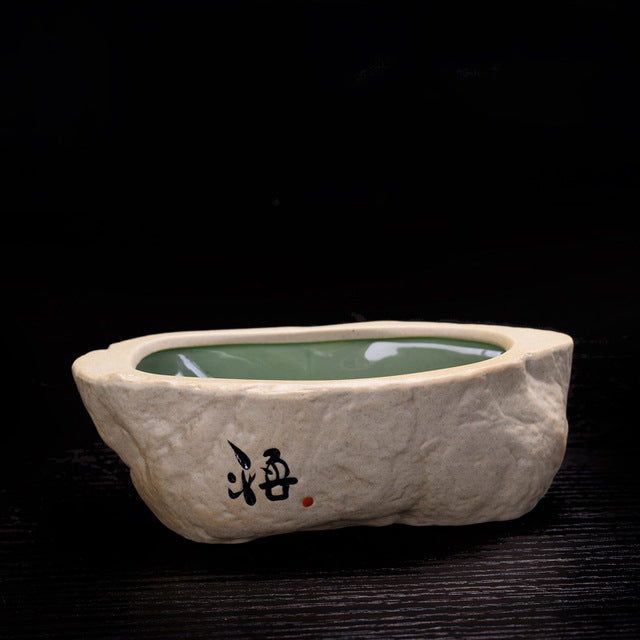 Creative Retro Stoneware Hydroponic Flower Pot - B sclausura - flower pot