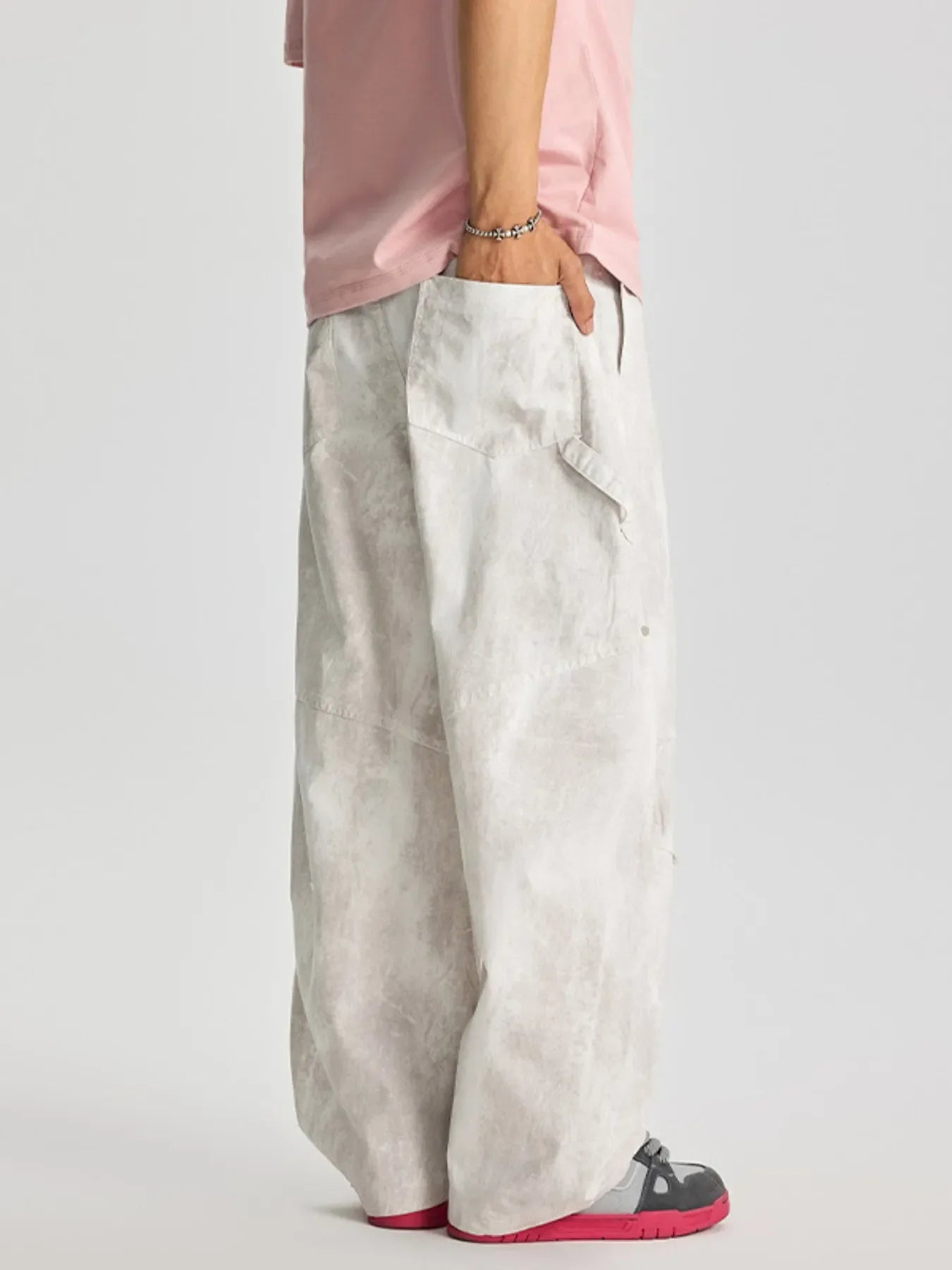 Men's Full Size Relaxed Fit Cargo Pants Plus Size - -