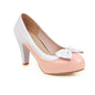 Colorful Princess Bow High Heels and Flats - Pink 39 - heels