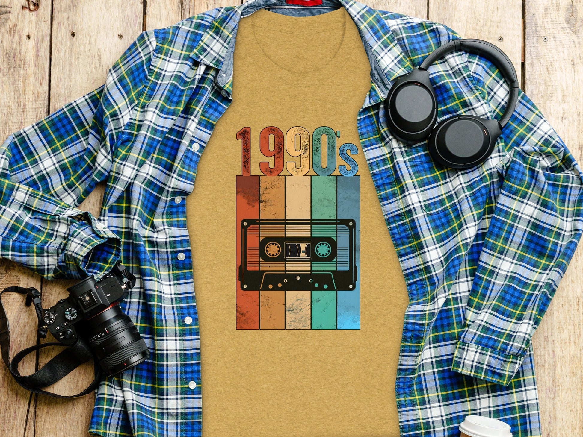 Vintage Cassette Tape with 1990s Design Retro T-Shirt- Cloud 16 Clothing Co.- {{Product type}}