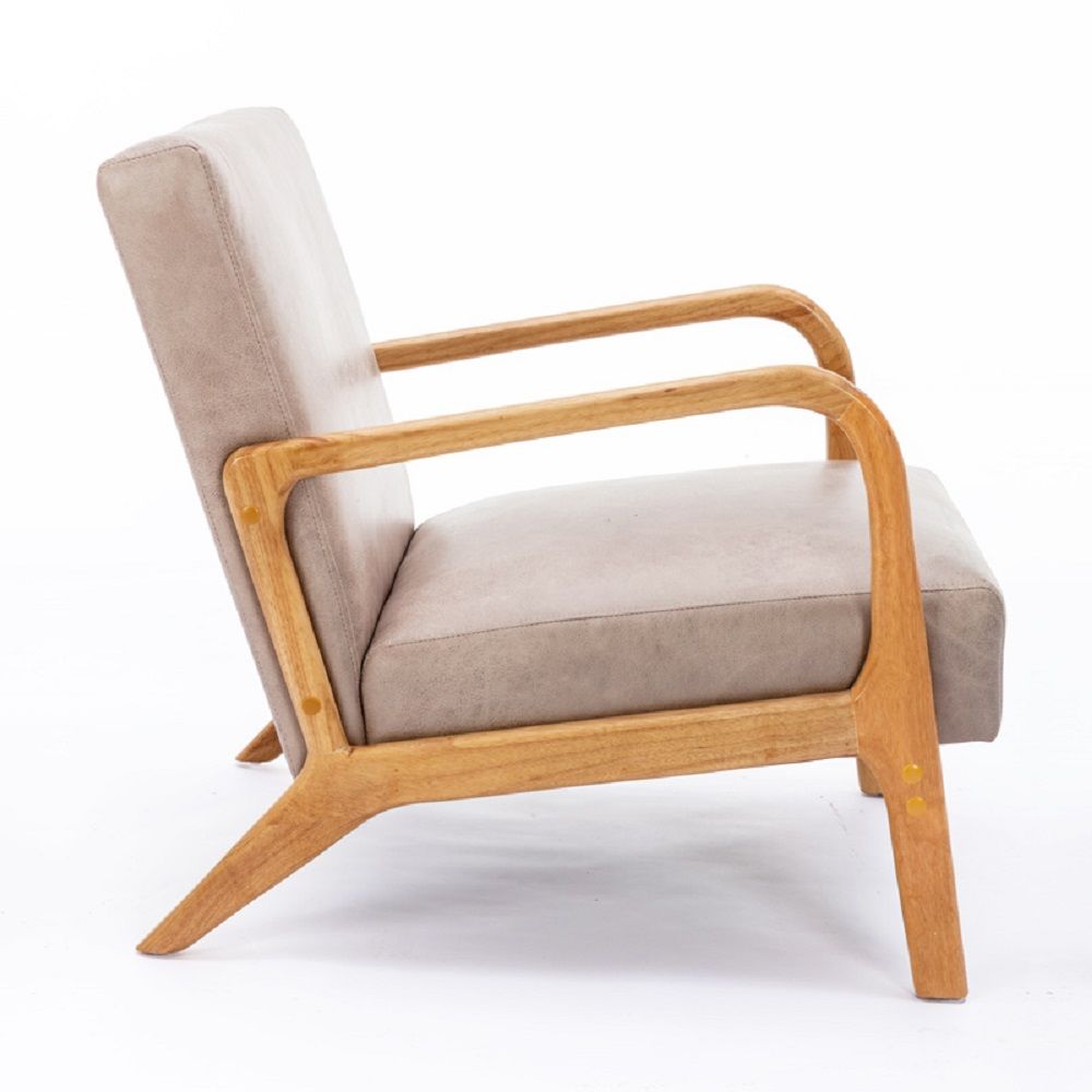 Classic Mid-Century Modern Accent Chairs, Open Framed Armchair With Cushioning- Unique Piece Furniture- {{Product type}}