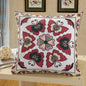 Embroidered Throw Pillow Cover 18x18inch Bird Floral Pillowcase 100% Cotton