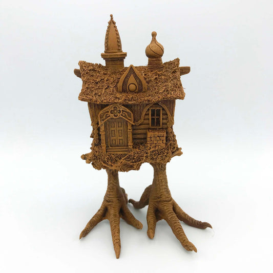 Baba Yaga Hut Statue, Hand Painted Resin Sculpture | Russian Folklore Figurine | Witch House Statue | Fantasy Art for Gothic Home Decor - -