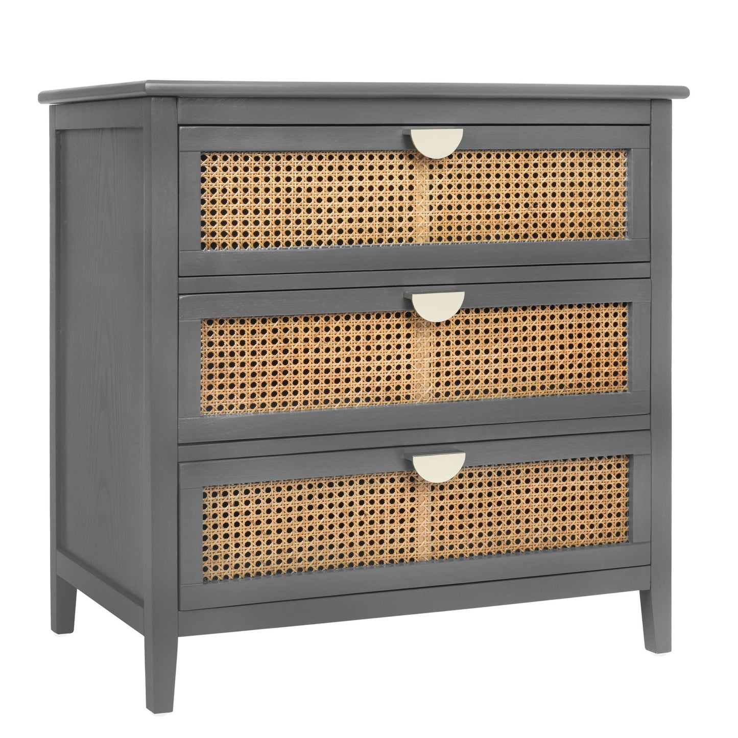 3 Drawer Cabinet, Natural Rattan, American Furniture- Unique Piece Furniture- {{Product type}}