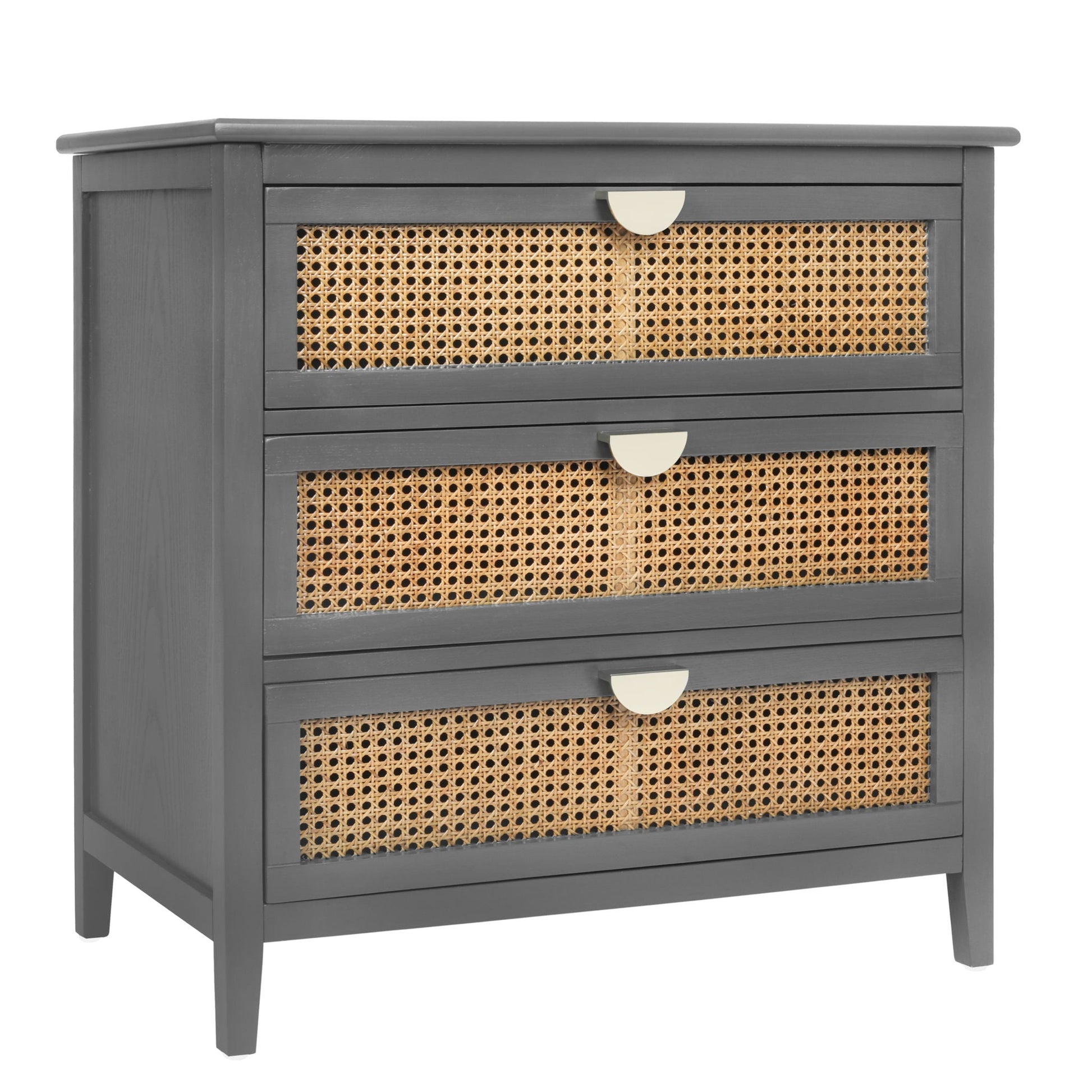 3 Drawer Cabinet, Natural Rattan, American Furniture- Unique Piece Furniture- {{Product type}}