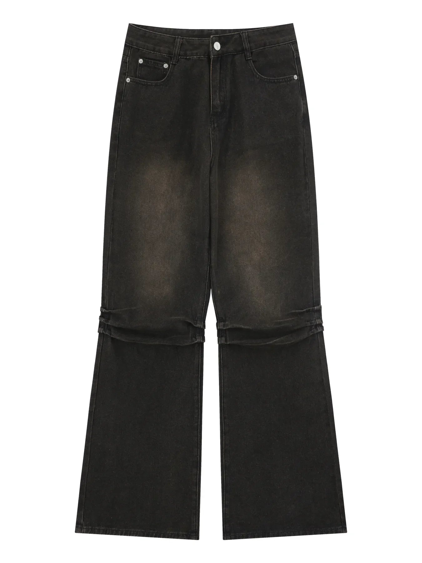 Men's Relaxed Fit Vintage Wash Flare Jeans - -