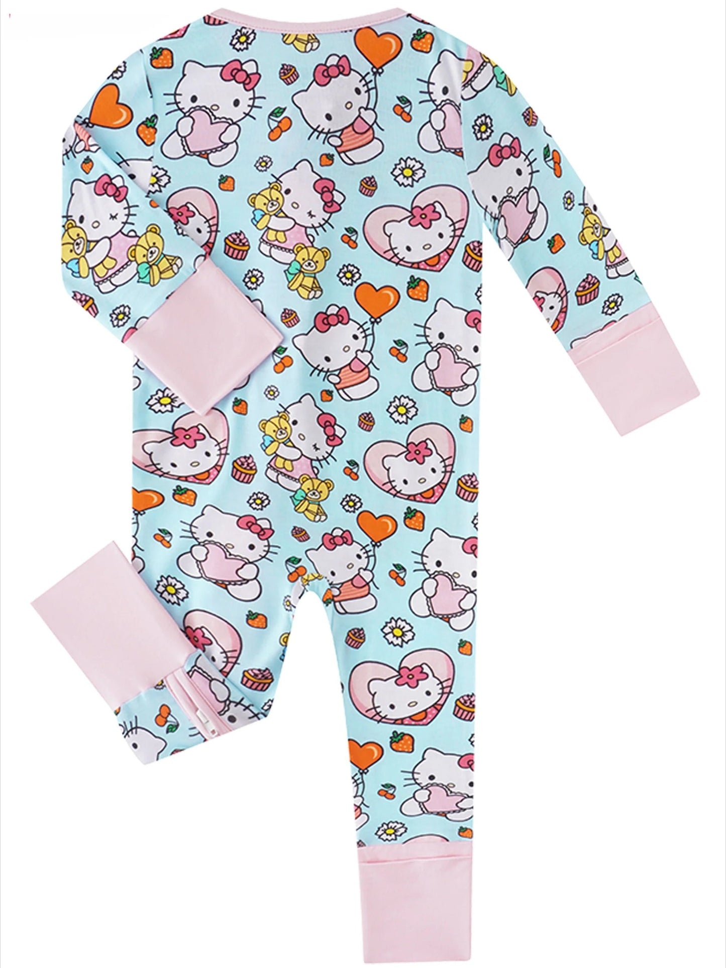 PoshTOT Sanrio Love Hello Kitty Bamboo Baby Convertible Zippy Romper - - Zippy Romper
