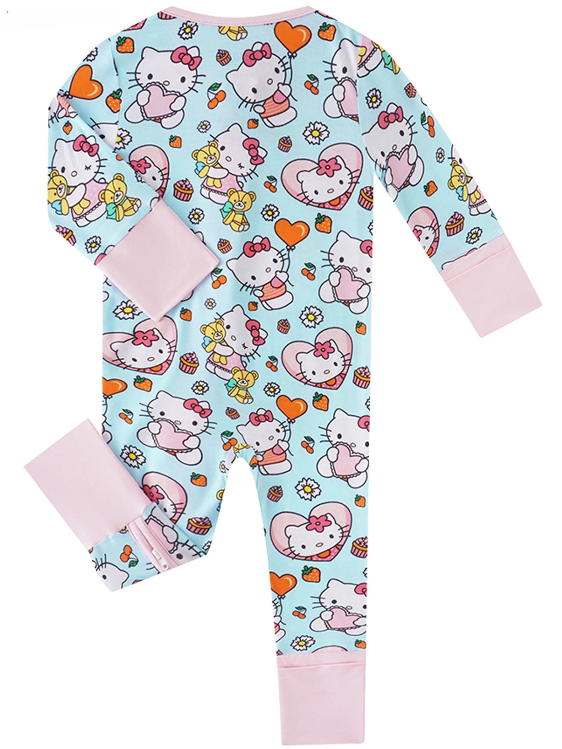 PoshTOT Sanrio Love Hello Kitty Bamboo Baby Convertible Zippy Romper - - Zippy Romper