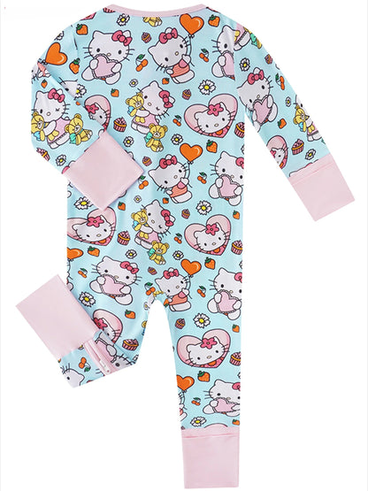 PoshTOT Sanrio Love Hello Kitty Bamboo Baby Convertible Zippy Romper - - Zippy Romper