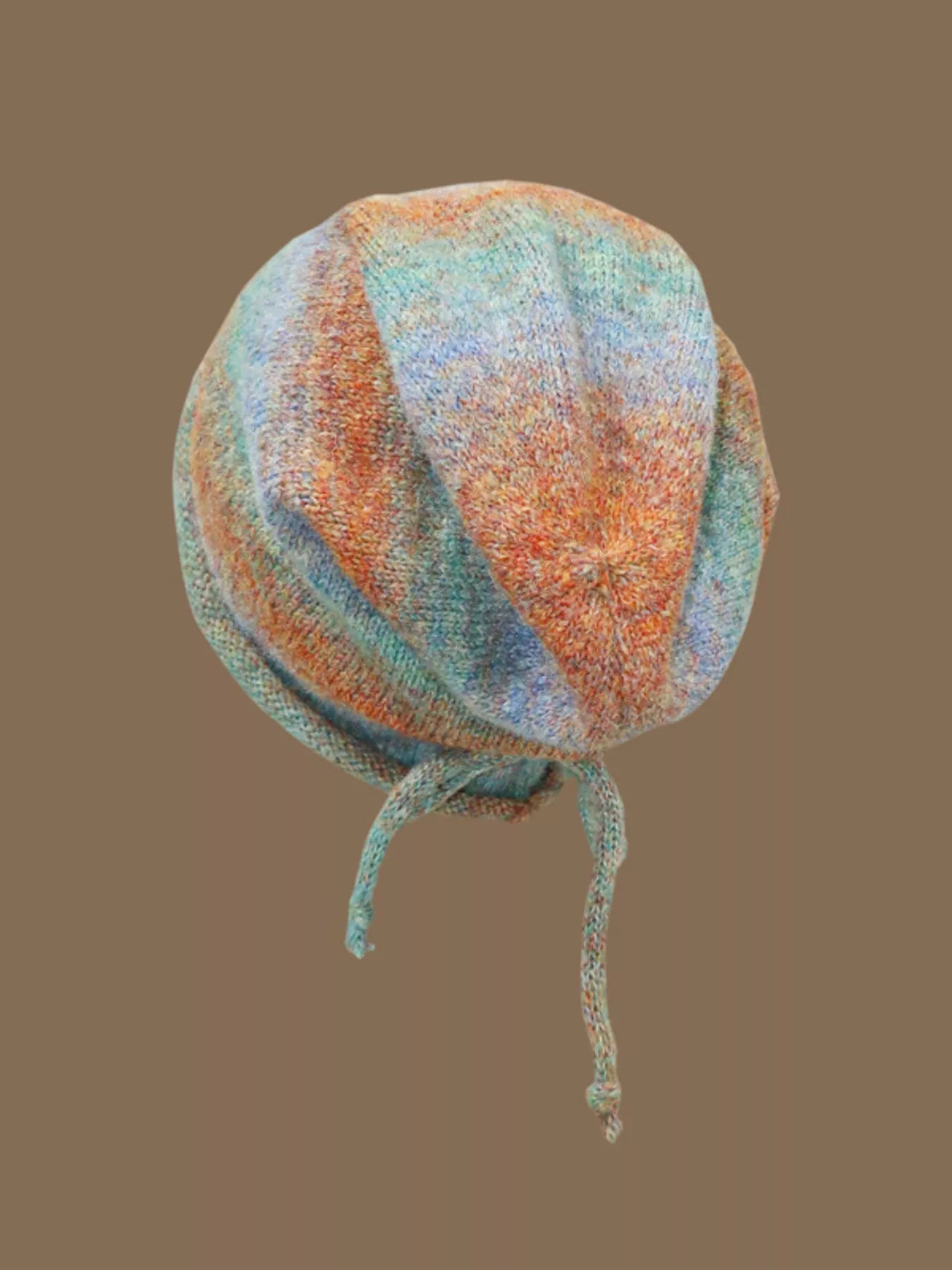 Colorful Knitted Tie-Dye Beanie Hat - -