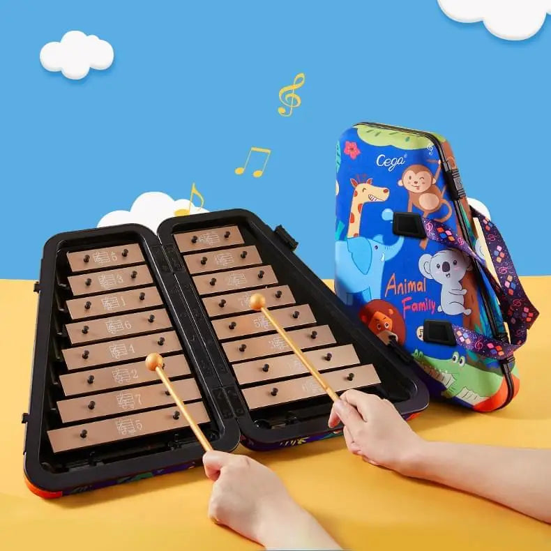 Kids Glockenspiel Xylophone With 16 Metal Keys Kids Musical Instruments